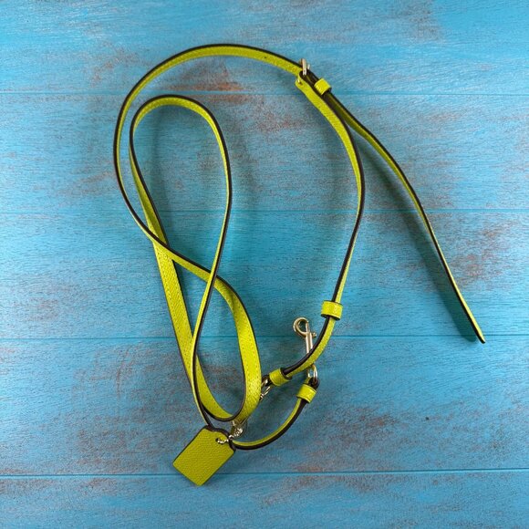 COACH Lime Green Leather Replacement Strap & KeyFob Hangtag - Picture 3 of 5